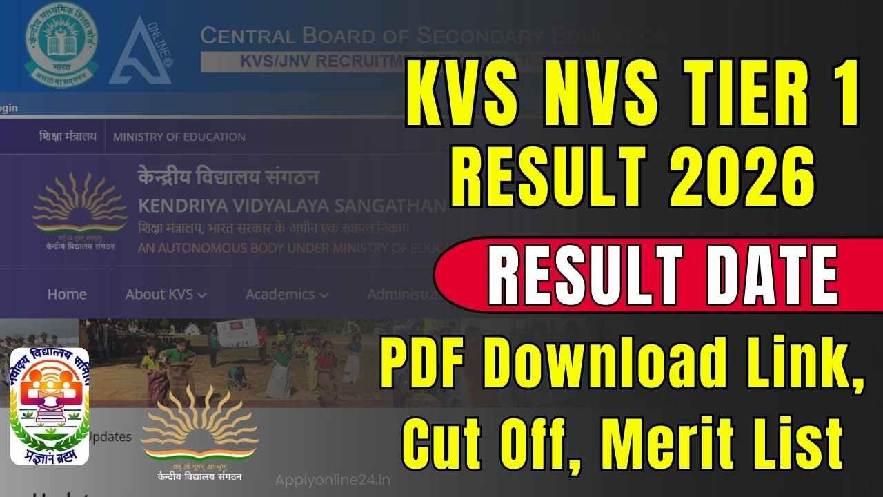 KVS NVS Result 2026 Out