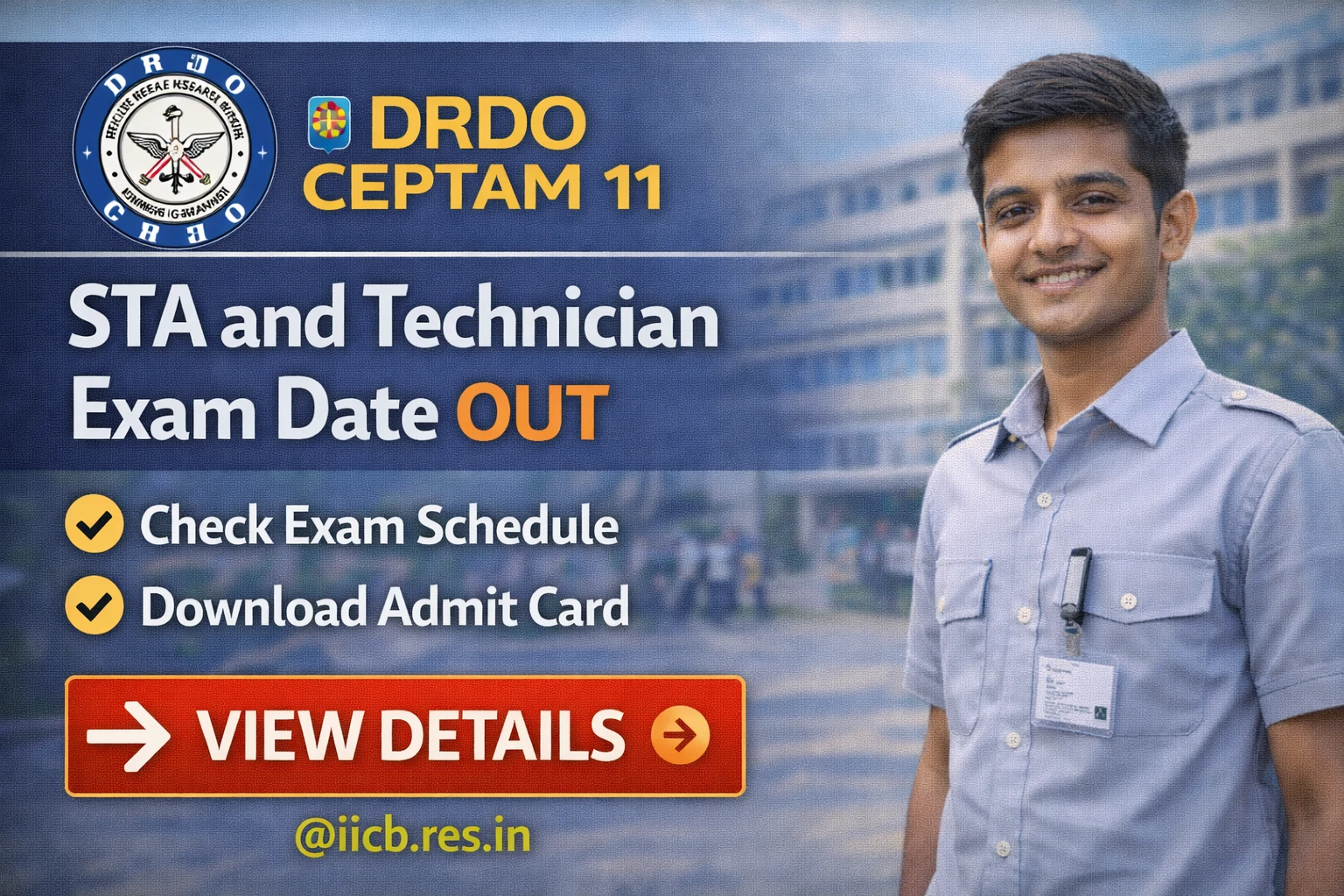DRDO CEPTAM 11 STA and Technician Exam Date 2026 OUT