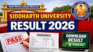 Siddharth University Result 2026 OUT