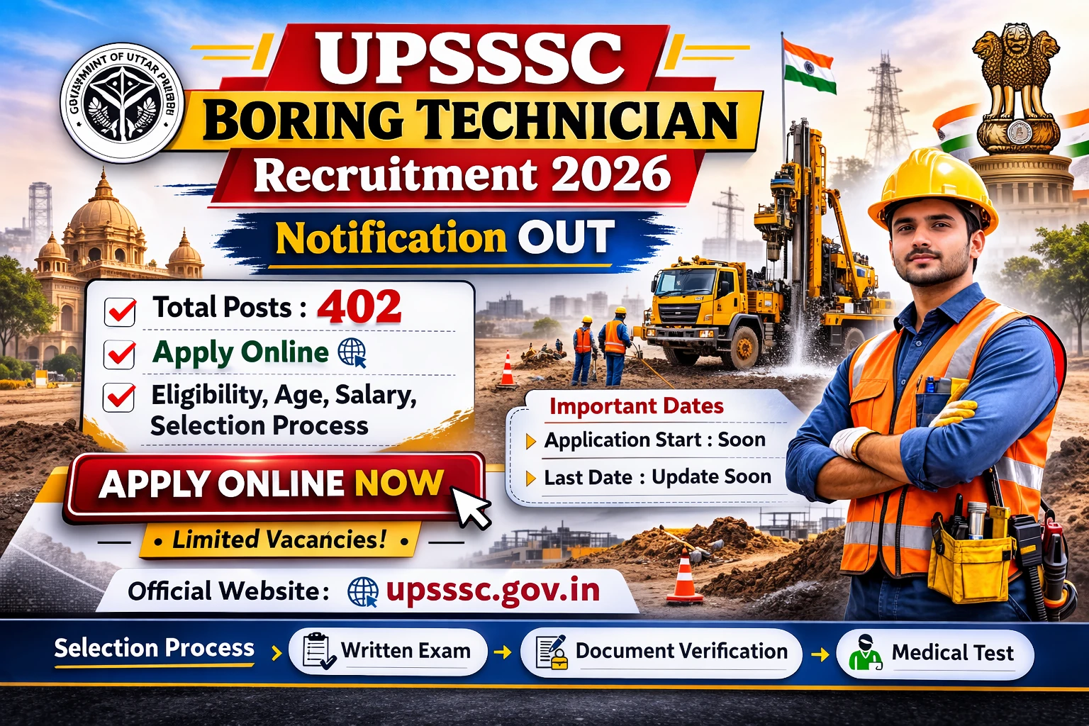 UPSSSC Boring Technician Recruitment 2026