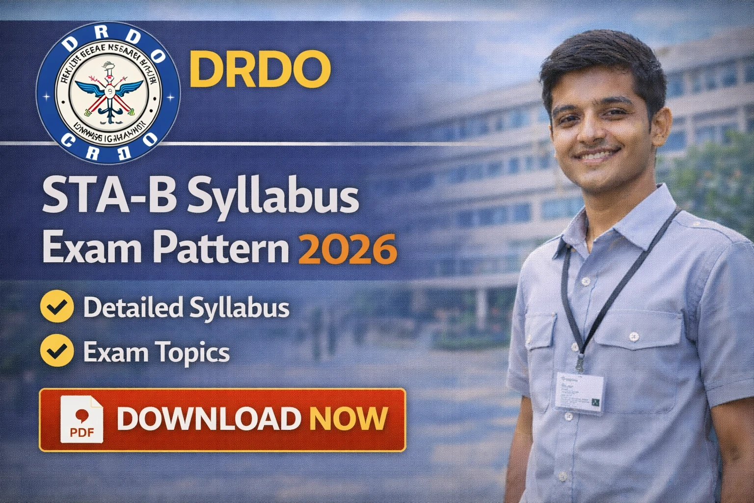 DRDO STA-B Syllabus Exam Pattern 2026